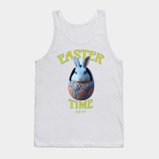 Cute Blue Easter Bunny Design Tank Top